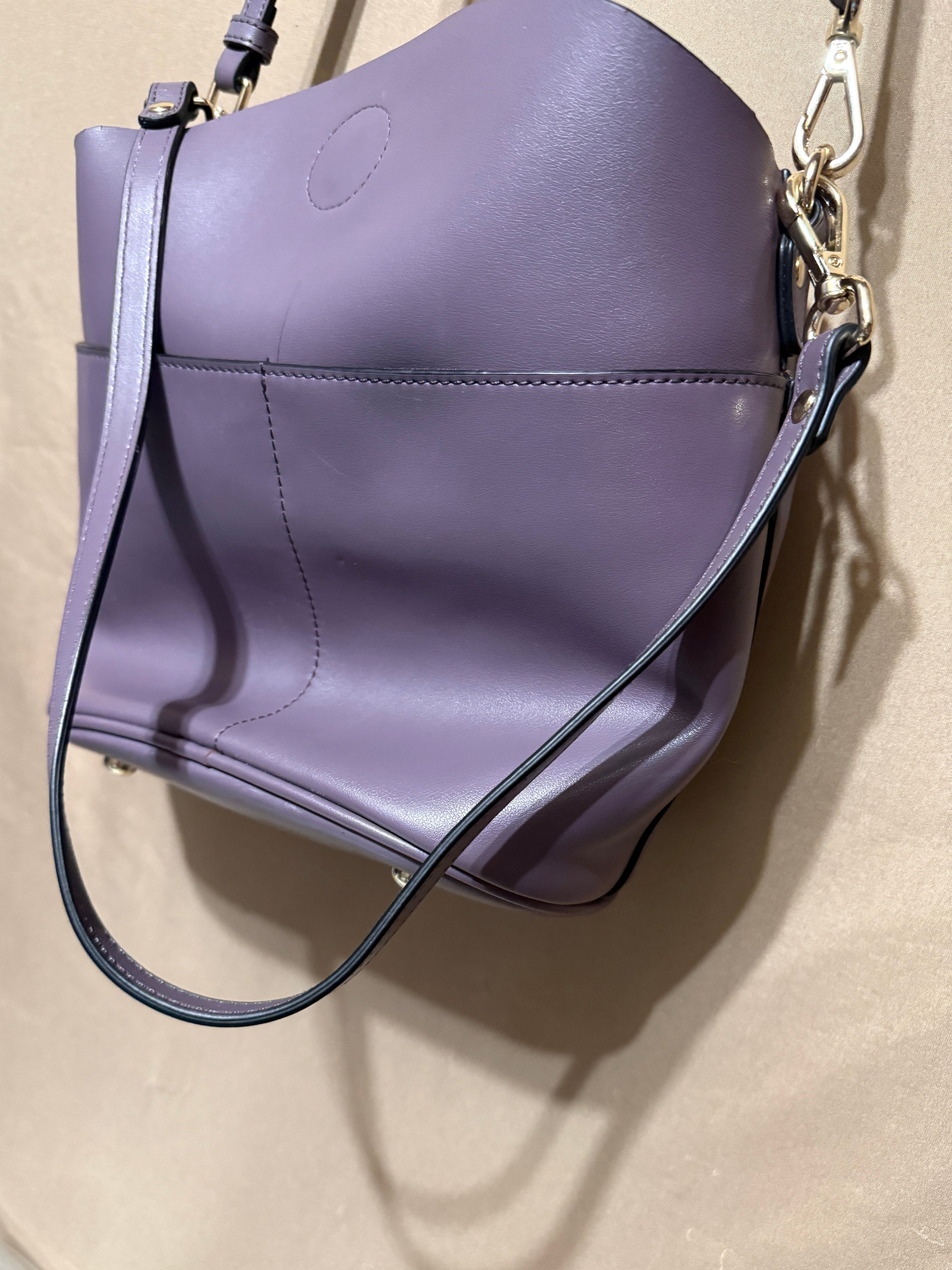 Cow leather Crossbody Bucket bag