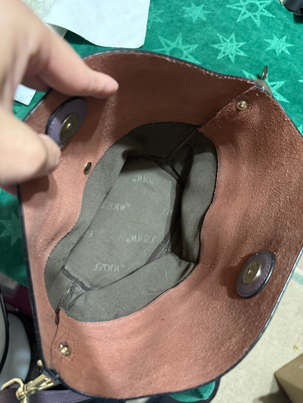 Cow leather Crossbody Bucket bag
