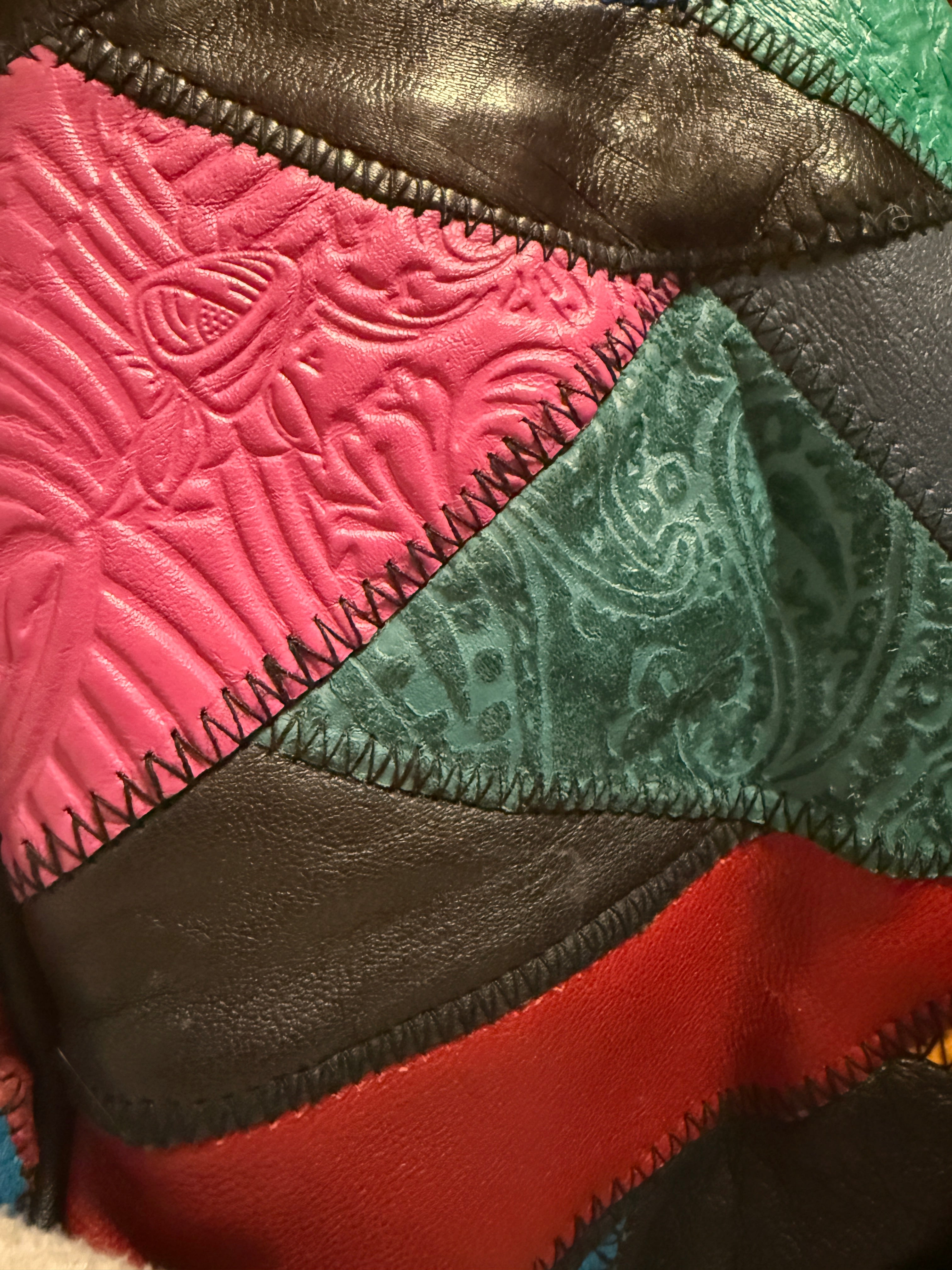 Vintage Leather Patchwork Bag