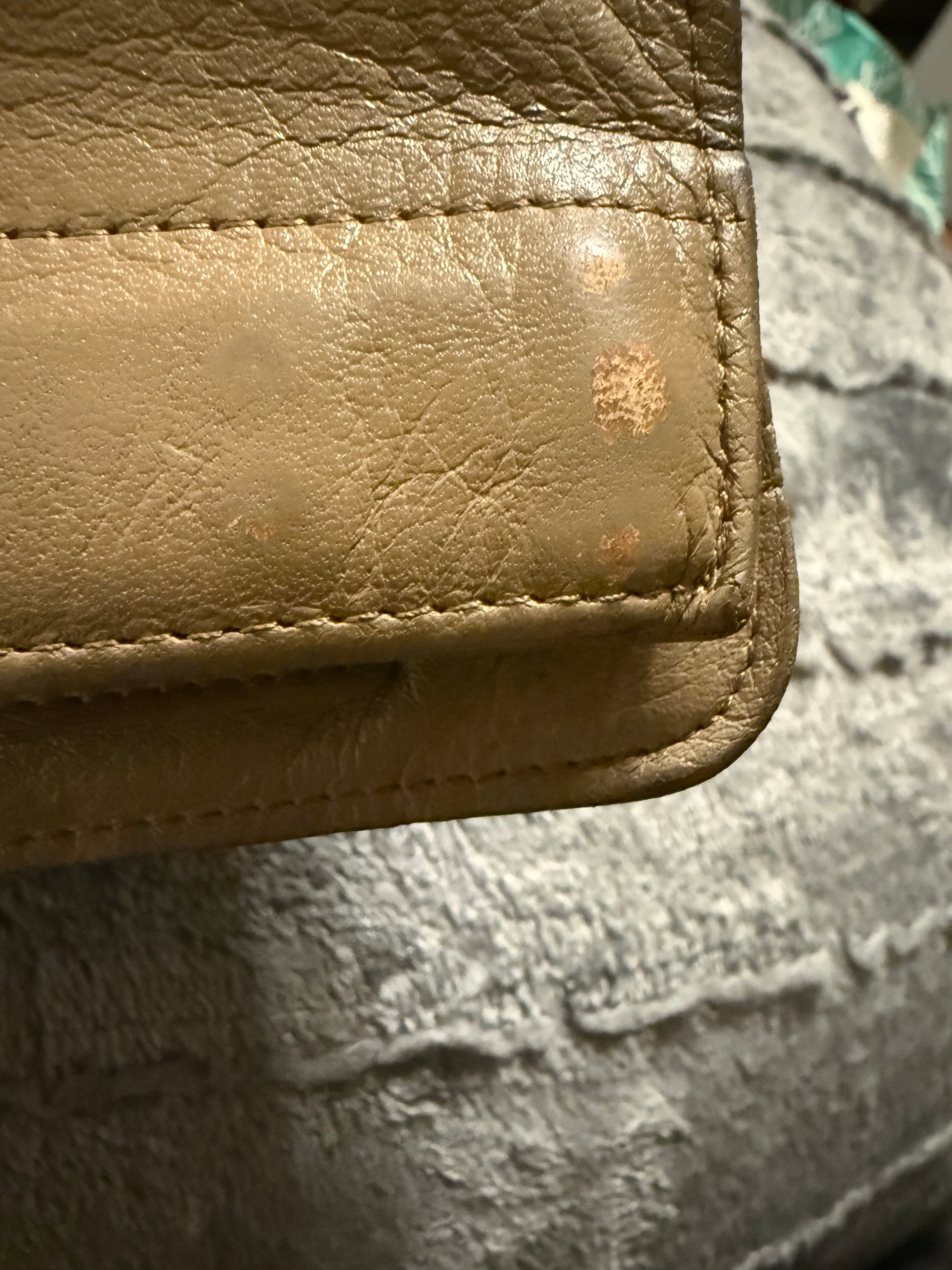 Vintage Bosca Full Grain Hide Leather Clutch Wallet – Sand/Taupe