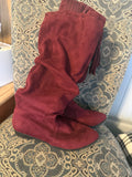 Burgundy Suede Woman’s boots