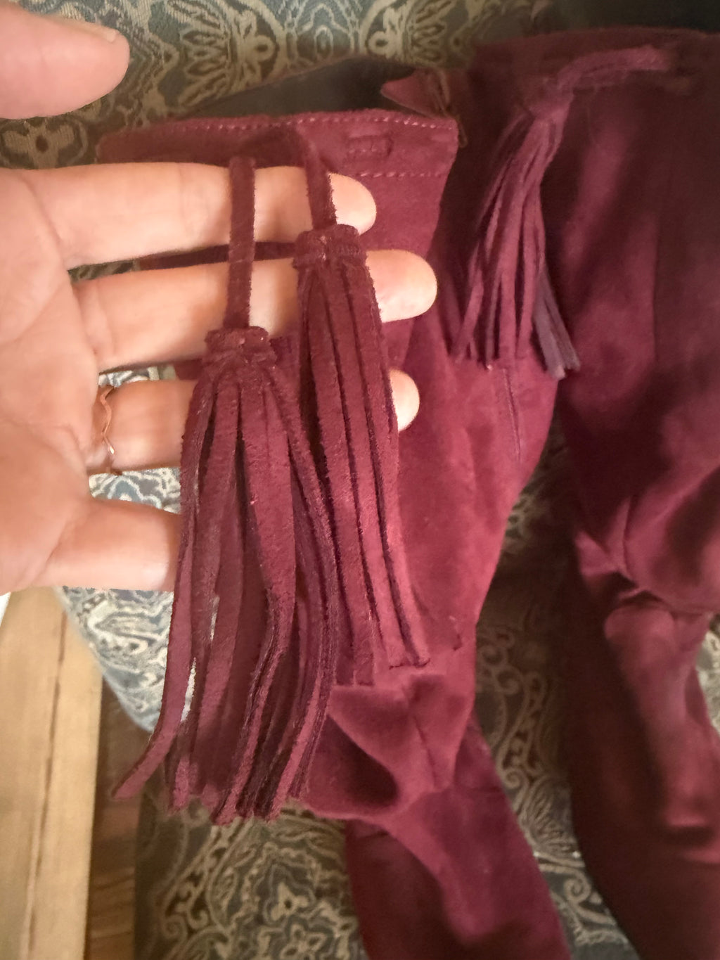 Burgundy Suede Woman’s boots