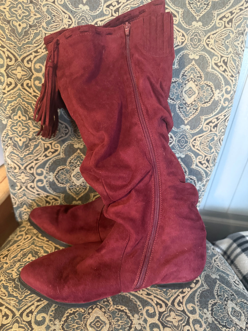 Burgundy Suede Woman’s boots