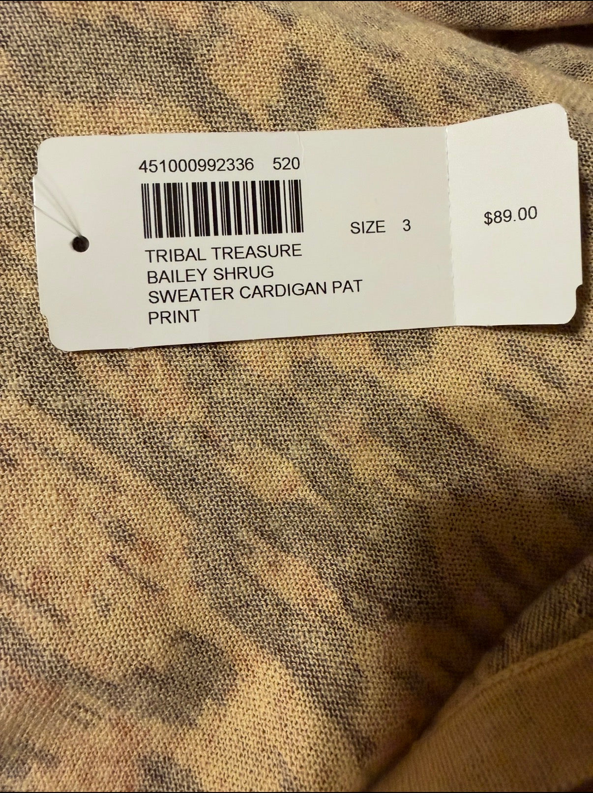 Chicos open front Cardigan