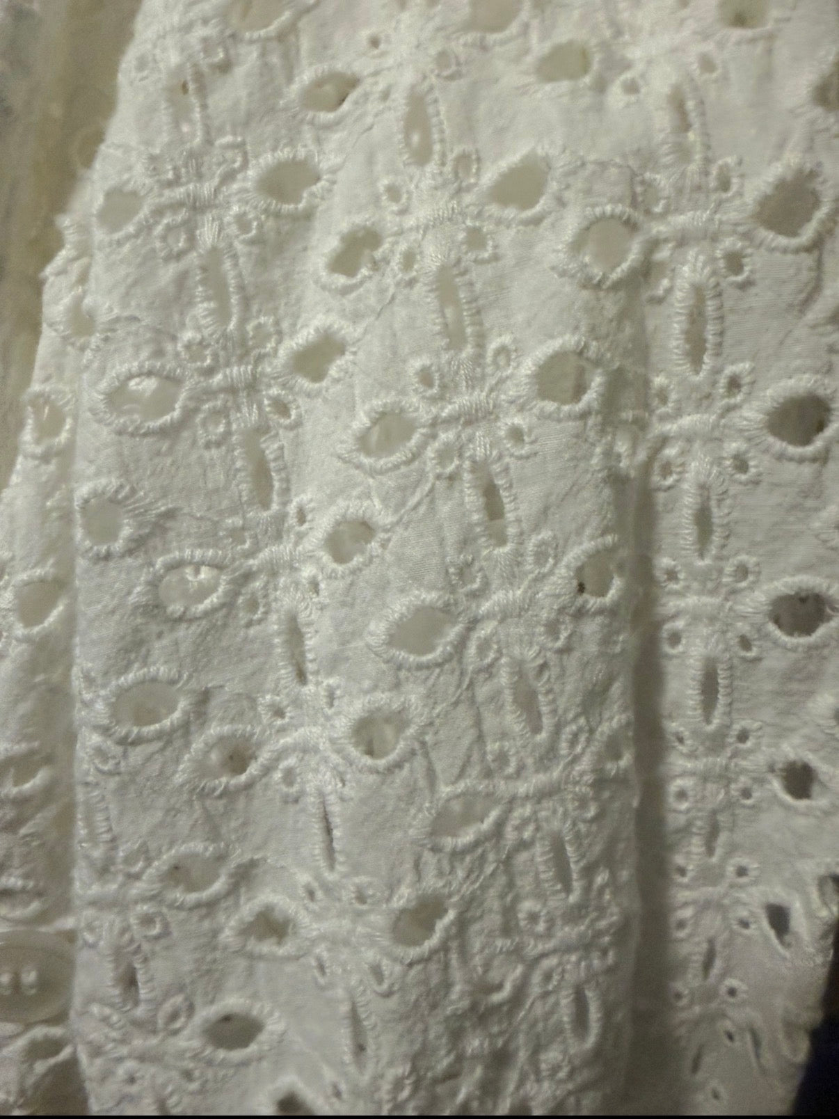 Tantrums White Eyelet Embroidered Blazer – Lightweight Summer Jacket&nbsp;