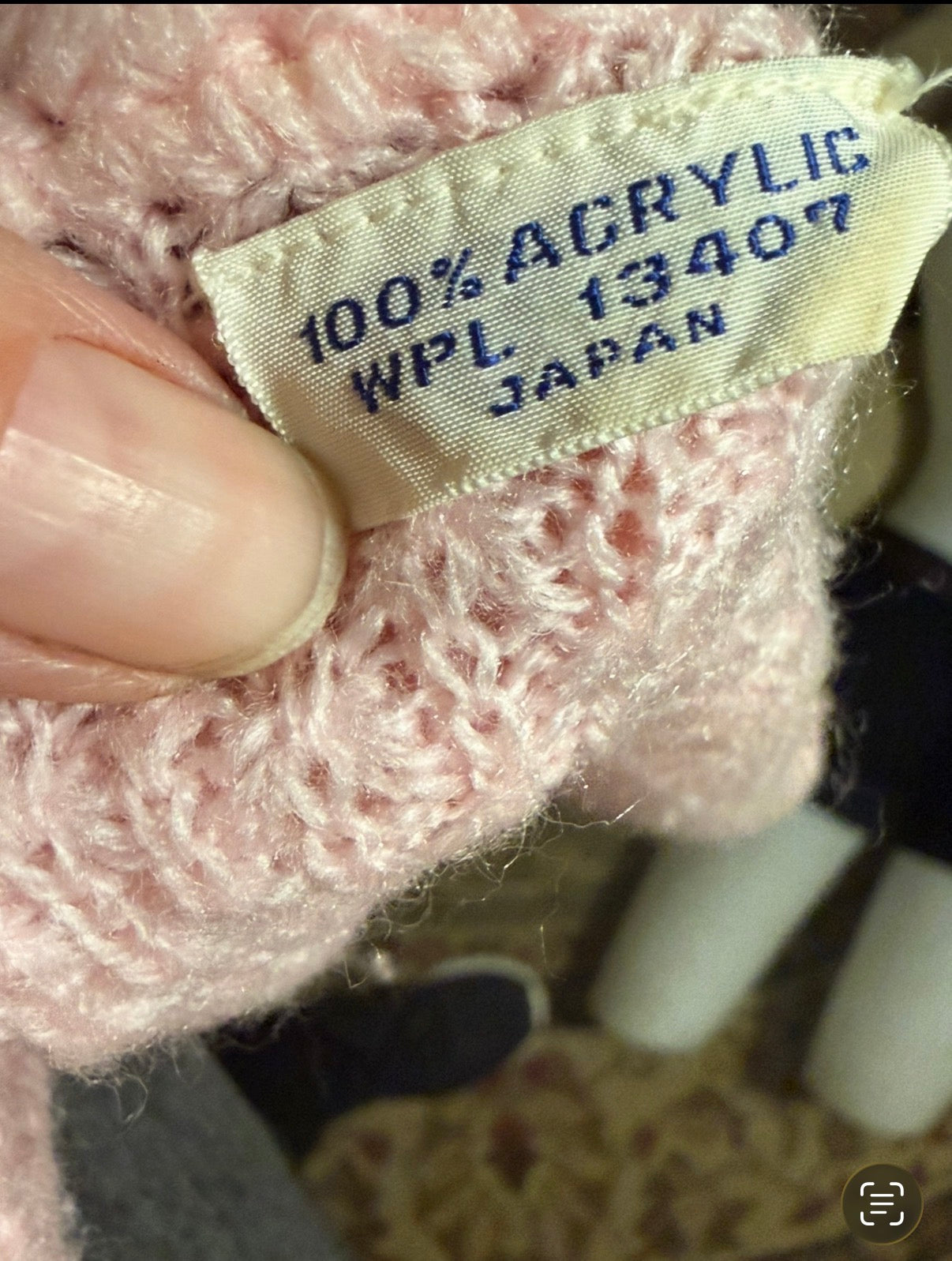 Vintage-Inspired Blush Pink Pointelle Knit Cardigan with Scalloped Trim