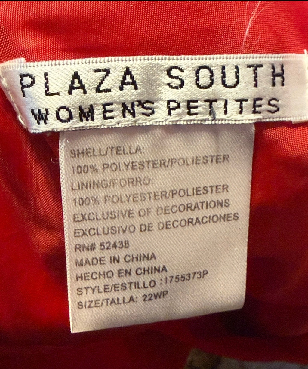 90s Plaza South Red Sleeveless Midi Dress