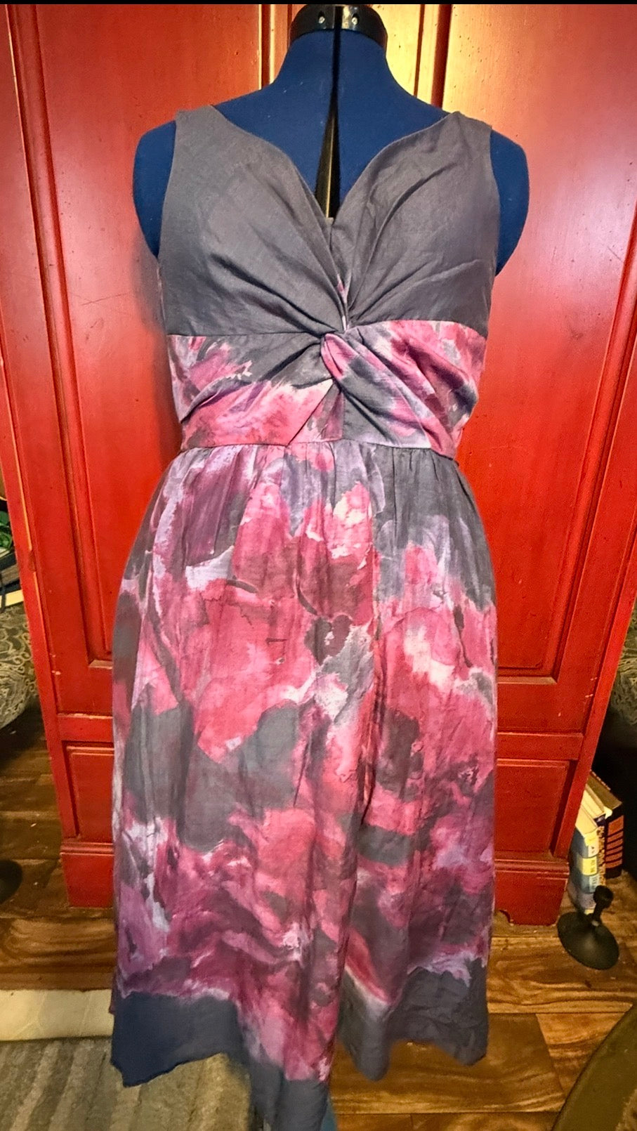 Lela Rose x Neiman Marcus for Target | Watercolor High-Low Cotton-Silk Dress