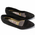 VINTAGE 90s Mootsies Tootsies Twijilo Black Suede Pumps - Gold Insole